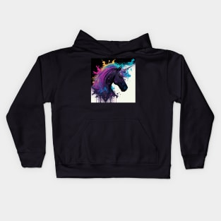 Cosmic Unicorn Splatter Paint Kids Hoodie